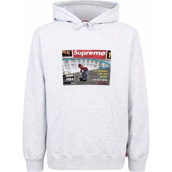 Sudadera Con Capucha Supreme X Thrasher Logo Print “FW21” Gris | Supreme 136ZG